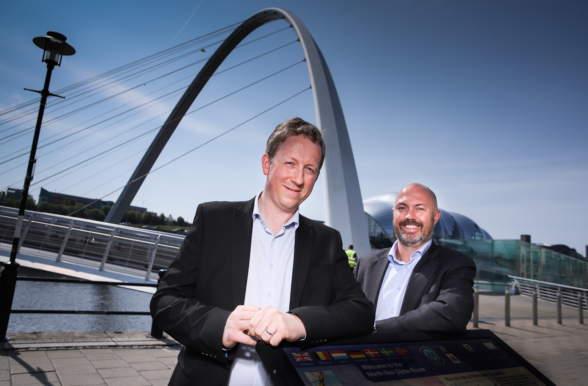 (L-R) Andrew Cawkwell is pictured with Ian McElroy, Chief Executive of Tier One Capital